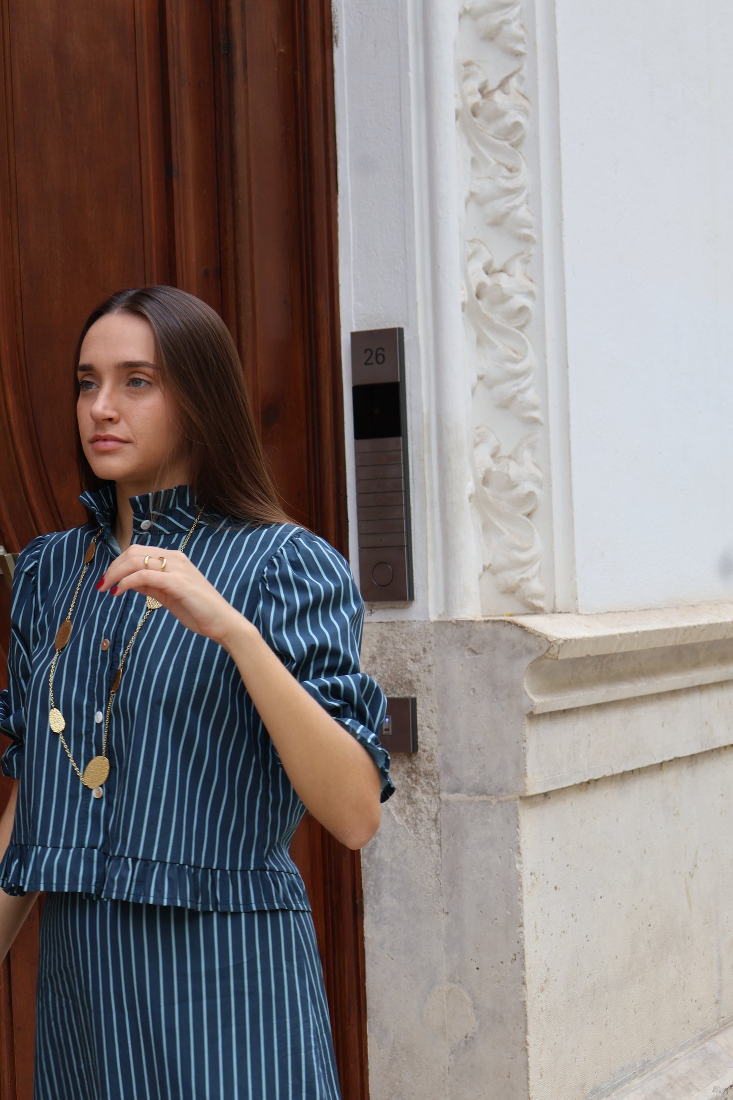 LOOK RAYAS AZUL MARINO